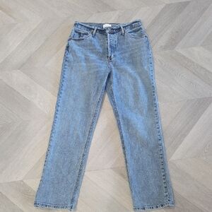 Every High Rise Straight Denim Jeans, Size 29
